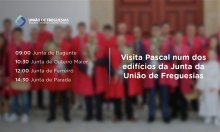 Convite para receber a Visita Pascal num dos edifícios da Junta da União de Freguesias